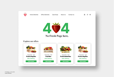 UI Challenge _ 8. Error 404 404 app branding challenge design error error 404 error page fruits interface researcher seller shop ui ux ux design uxdesign veg veggies website