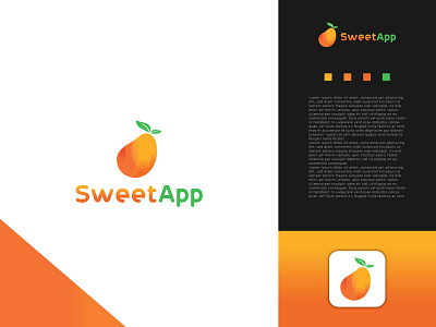 Sweet App | Mango Icon | Fruit | Mango Logo Design branding fruit graphic design logo logodesigner mango mango icon mango logo sweet sweet app