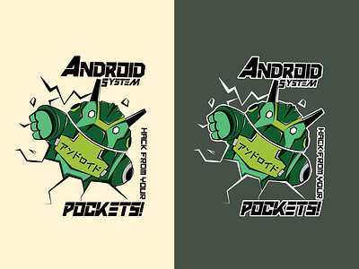 Android Bot Illustration design graphic design illustration typography vector