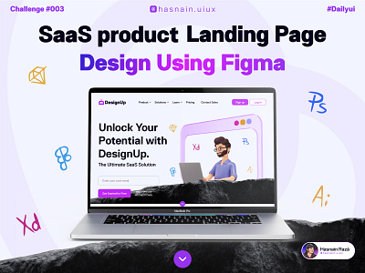 Saas Product Landing Page Design Using Figma appdesign dailyui design figma saasproduct uidesign uidesigner uitrends uiux userexperience userinterface uxui webdesign webdesigner