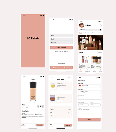 Day 12: E commerce shop for a beauty app. #DailyUI design dribble designs mobile app typography ui