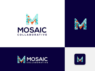 Mosaic Collaborative Logo design graphic design logo minimal