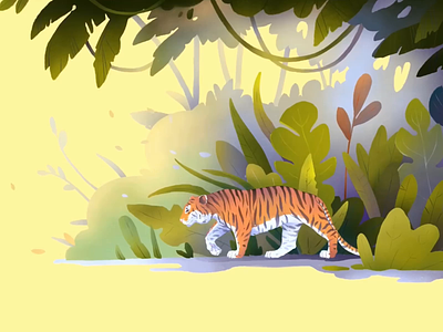 Siberian Tiger Int Day animation campaign cute graphic design il illustration jungle motion graphics tiger tigerday wildlife