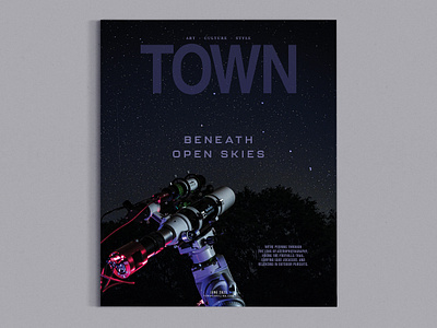 June TOWN Magazine Cover art direction cover art design editorial graphic design layout long exposure photography magazine magazine cover photography town carolina town magazine
