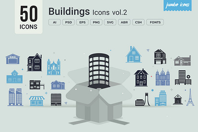 Glyph Buildings Vector Icons design graphics readytouse vector