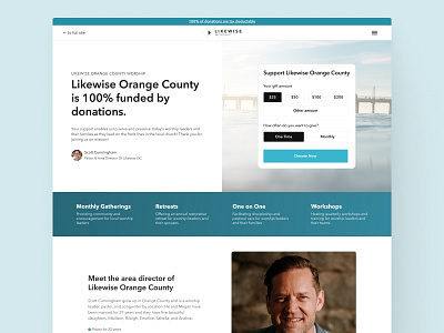 Landing page design for Non-profit landing page non profit ui ux web design