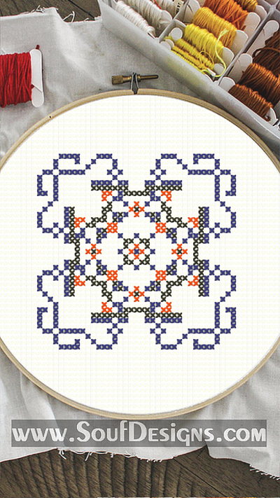 Folk Traditional Embroidery Cross Stitch Pattern embroidery