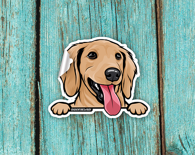 Instagram Dog Sticker buoy dachshund illustration