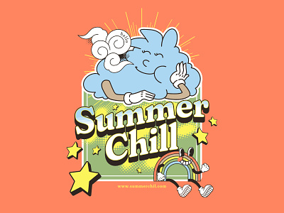Summer Chill apparel branding chill clothing brand design graphic design illustration logo merchandise poster print summer t shirt