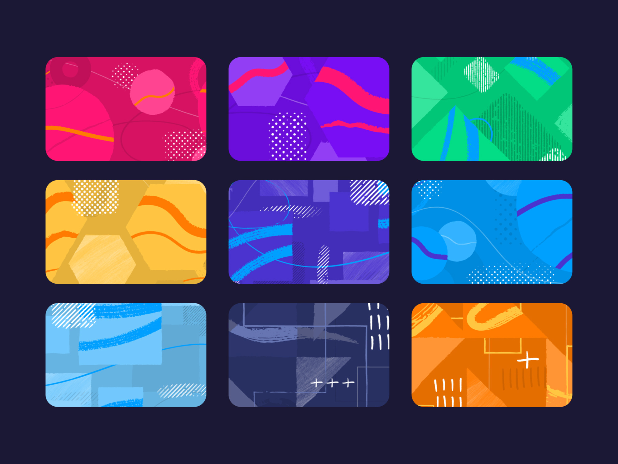 Brand Pattern Exploration brand brand colors brand design brand identity branding cards colors courses palette pattern patterns web design