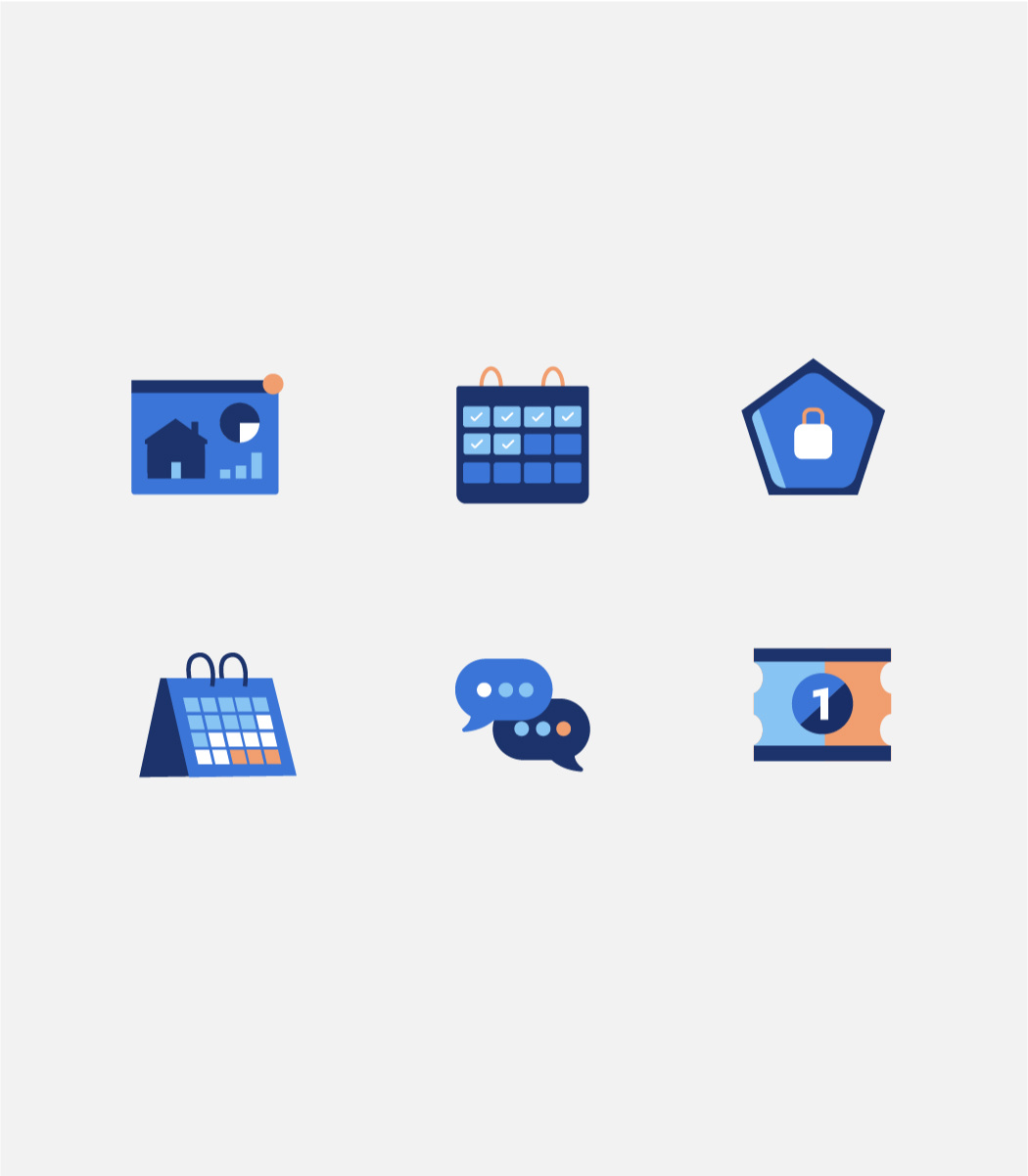 Expedia Iconography app blue branding calander design expedia flat geometric graphic design iconography icons illustration ios retro ticket travel ui ux vacation vector