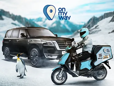 Advertising Campaign for On My Way Car Wash App advertising arabic car design graphic design marketing campaign uae wash