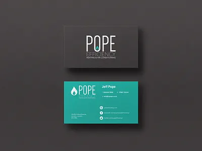 Pope Efficiency branding design graphic design print design