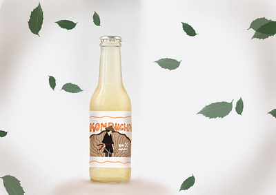 Kombucha packaging design illustration packagingdesign