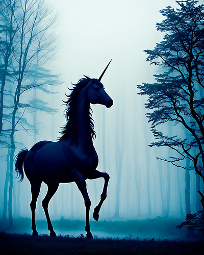 Dark Unicorn 3d art work graphic design ilistration