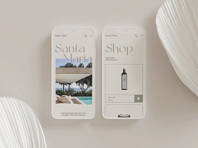 Santa Maria Villa Web Design app design beige branding brown clean draphic design earth tones green lines luxury minimal minimalistic olives ui ui ux design villa web design