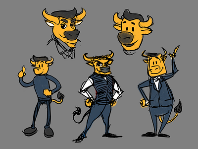 Bulls 2d 2d animation animation character character design illustration maestral