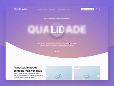 eyes4you branding contact lenses design flat hero ui ux website