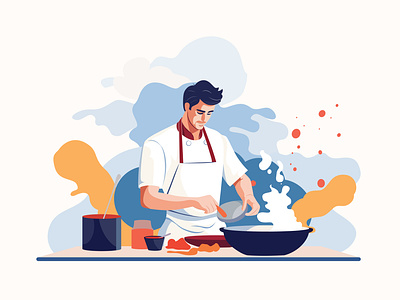 Let's cook together cooking culinary flat design flat illustration illustration illustrator minimalist