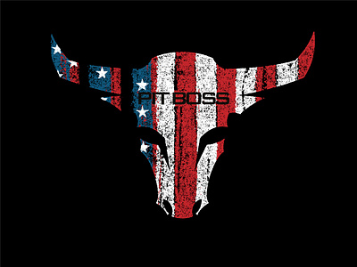 American Bull american bbq branding bull cow graphic design illustration patriotic tee tee shirt