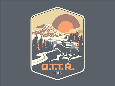 Peak graphic design illustration mountain otter outdoor tee tee shirt