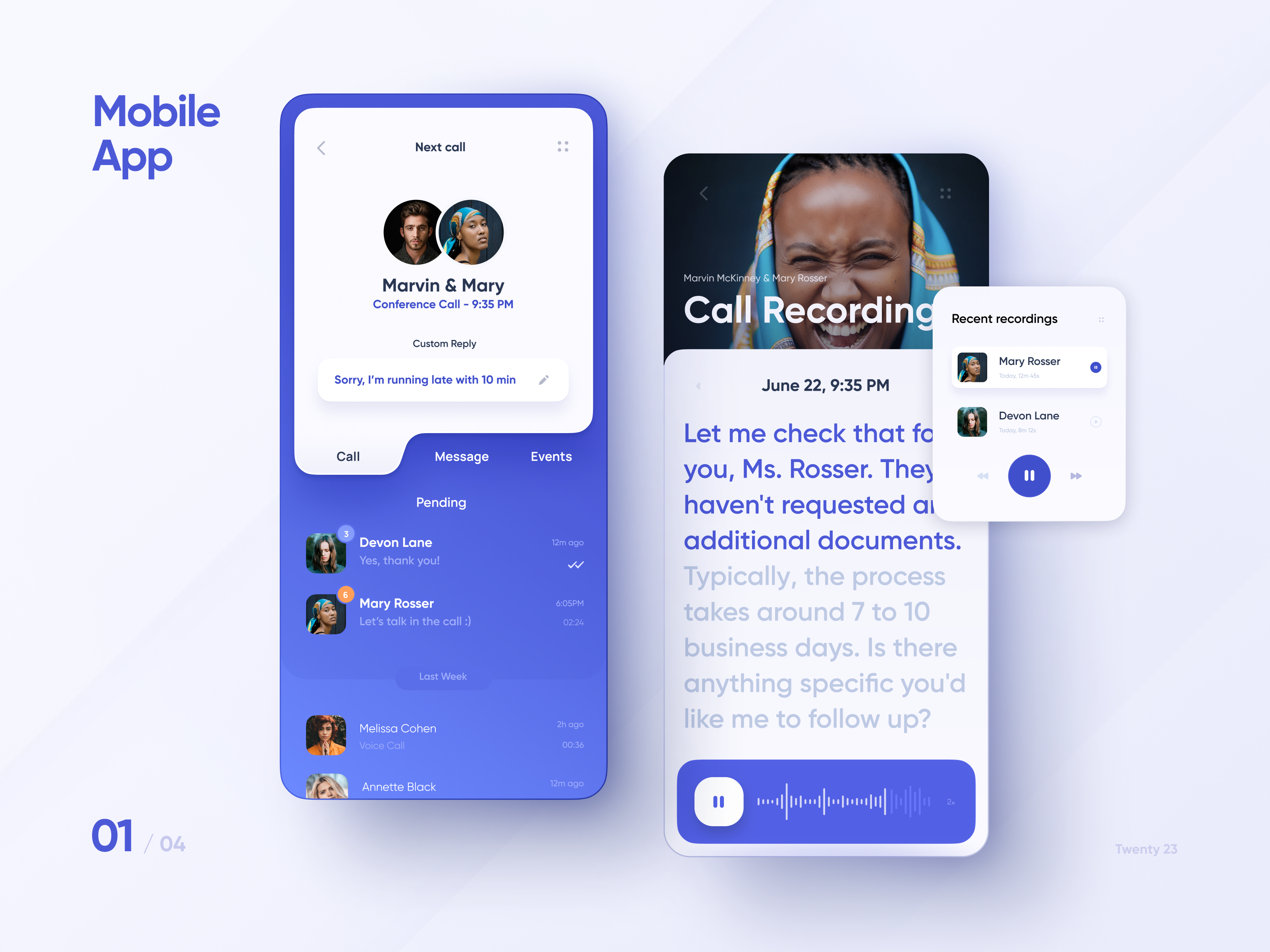 Softphone App - wip/p4 app app design design dtailstudio interactions interface mobile mobile app player reports saas ui ux