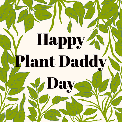 "Plant Parent" Greeting Card Illustration by Julia Barry blue botanical dad design father green greenery greeting card hand drawn houseplants illustration julia barry leaves love lush parent pink plant parent plants procreate
