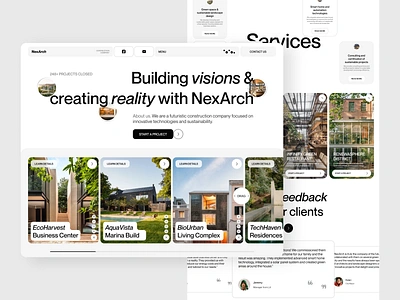 Architectural Design Agency Landing Page agency landing page ai design apartment arch arch design architect architecture building contruction experior design home design house design interface interior design minimal project real estate startup ui ux urban