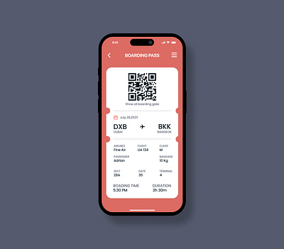 Boarding Pass : DailyUi Day-024 dailyui