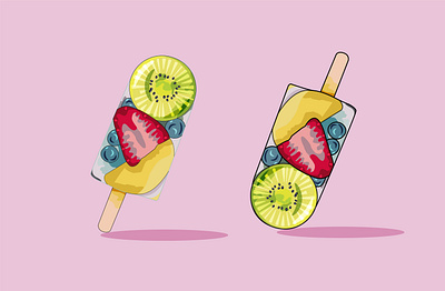 Fruit ice cream ilustration adobe illustration bangladesh design graphic design illustration illustrator
