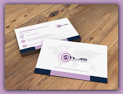 Atlas solutions business card design business card business card design