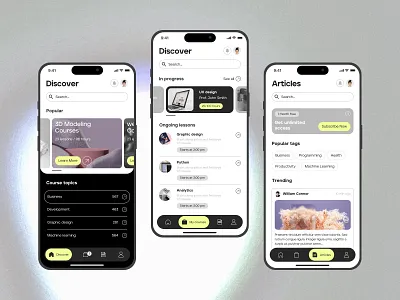 Learning Mobile app concept app concept design mobile app platform ui uiux ux web web design