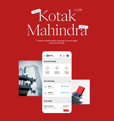 Kotak Net banking experience app bank banking design digital minimal money screen transaction ui ux