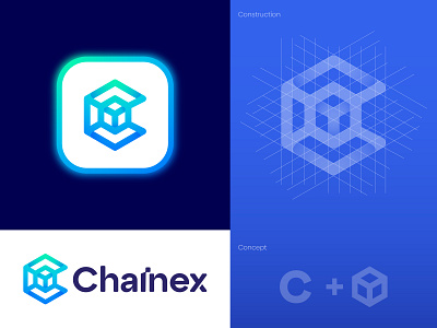 Chainex - Logo design for a blockchain Company blockchain blockchain logo branding creative logo crypto decentralized defi design finance fintech gradient icon logo logotype modern logo saas logo swap symbol tech token