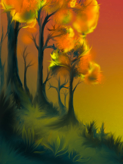 Autumn vibes digital painting