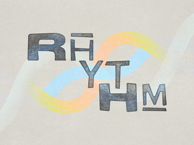 Rhythm branding church design grain illustration jazz logo podcast prayer rhythm stamp texture type
