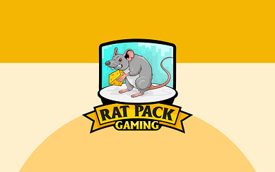 Rat Pack Gaming Logo brand brand design brand identity branding design graphic design illustration logo logo design mascot logo rat logo ui vector