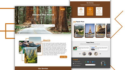 Travel design ui ux website design