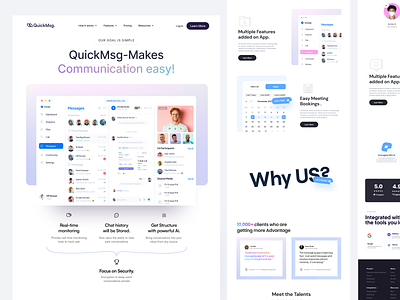 QuickMsg- Advance Messaging Tool landing page saas saas landing page saas ui saas web saas website saas website design ui web design website design