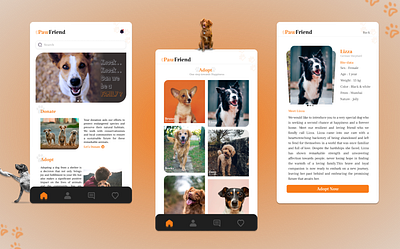 PawFriend app branding design graphic design illustration logo typography ui ux