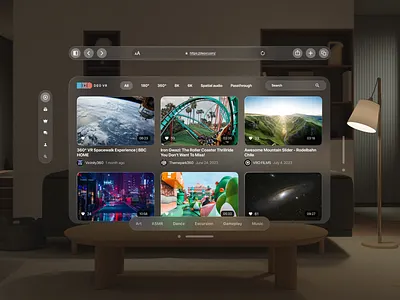 DeoVR Videos - Apple Vision Pro Spatial UI apple ui ux visionos vr