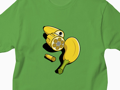 Fully Loaded banana funny glenn jones glennz gun illustration illustrator tee tshirt vector