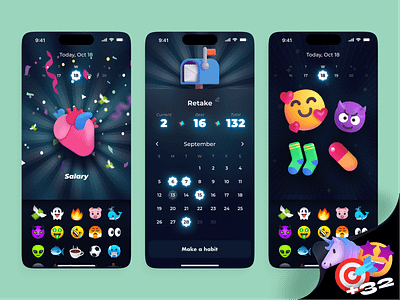 Emoji Notes 🤪 android app app app design best mobile app calendar emoji graphic design illustration app ios iosapp mobile app reminder top mobile app ui