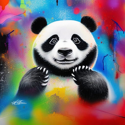 vibrant panda 3d animal animation branding design graphic design illustration logo print ui ux vector
