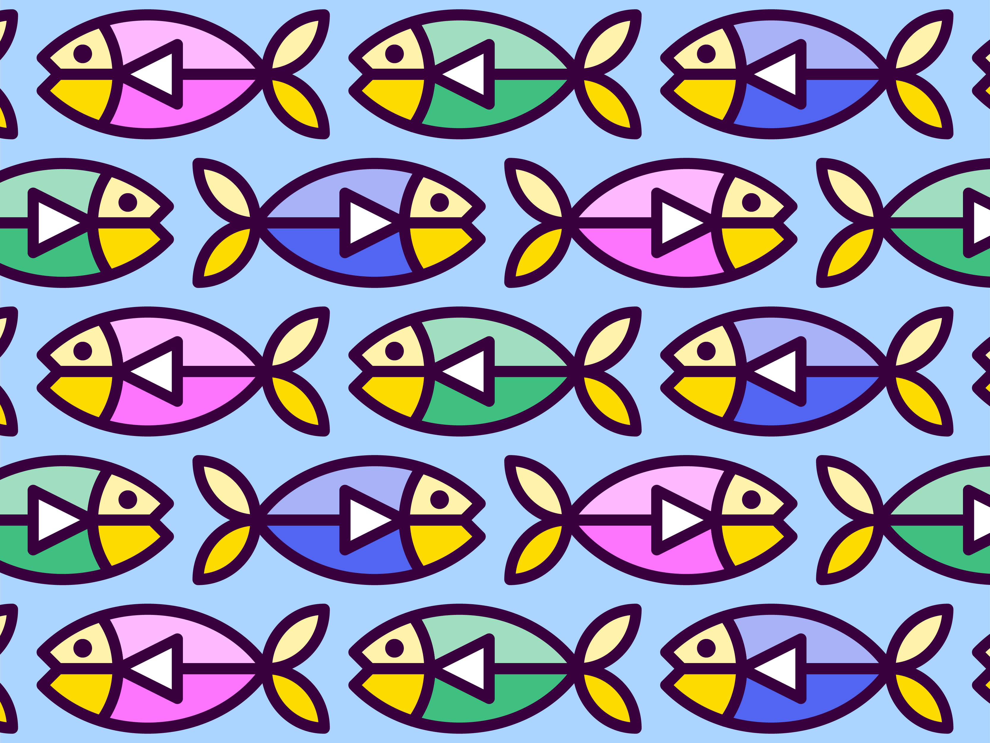 Fishes Tile fish illustration ilustracion mosaico patron pattern pez tile