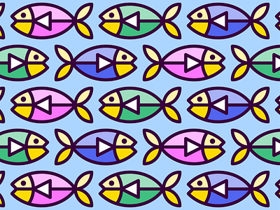 Fishes Tile fish illustration ilustracion mosaico patron pattern pez tile