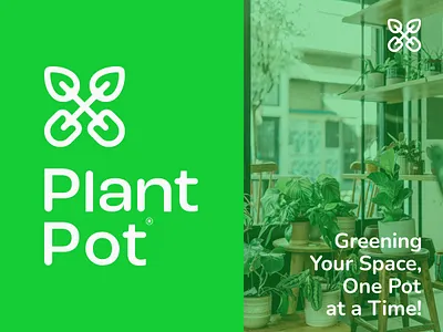 PlantPot logo (unused, for sale) 3d animation brand identity branding design graphic design green logo leaf logo logo logo designer motion graphics nature logo plant logo pot logo ui vector visual identity