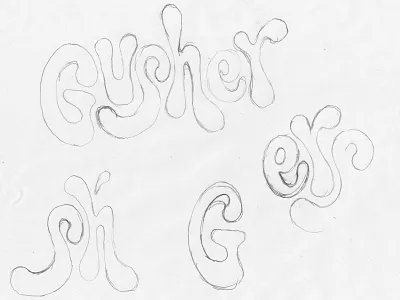 Gushers Sketch branding hand lettering lettering logo logotype type typography