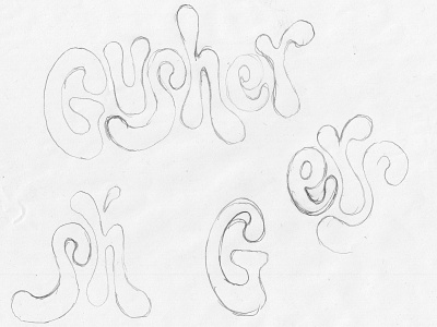 Gushers Sketch branding hand lettering lettering logo logotype type typography