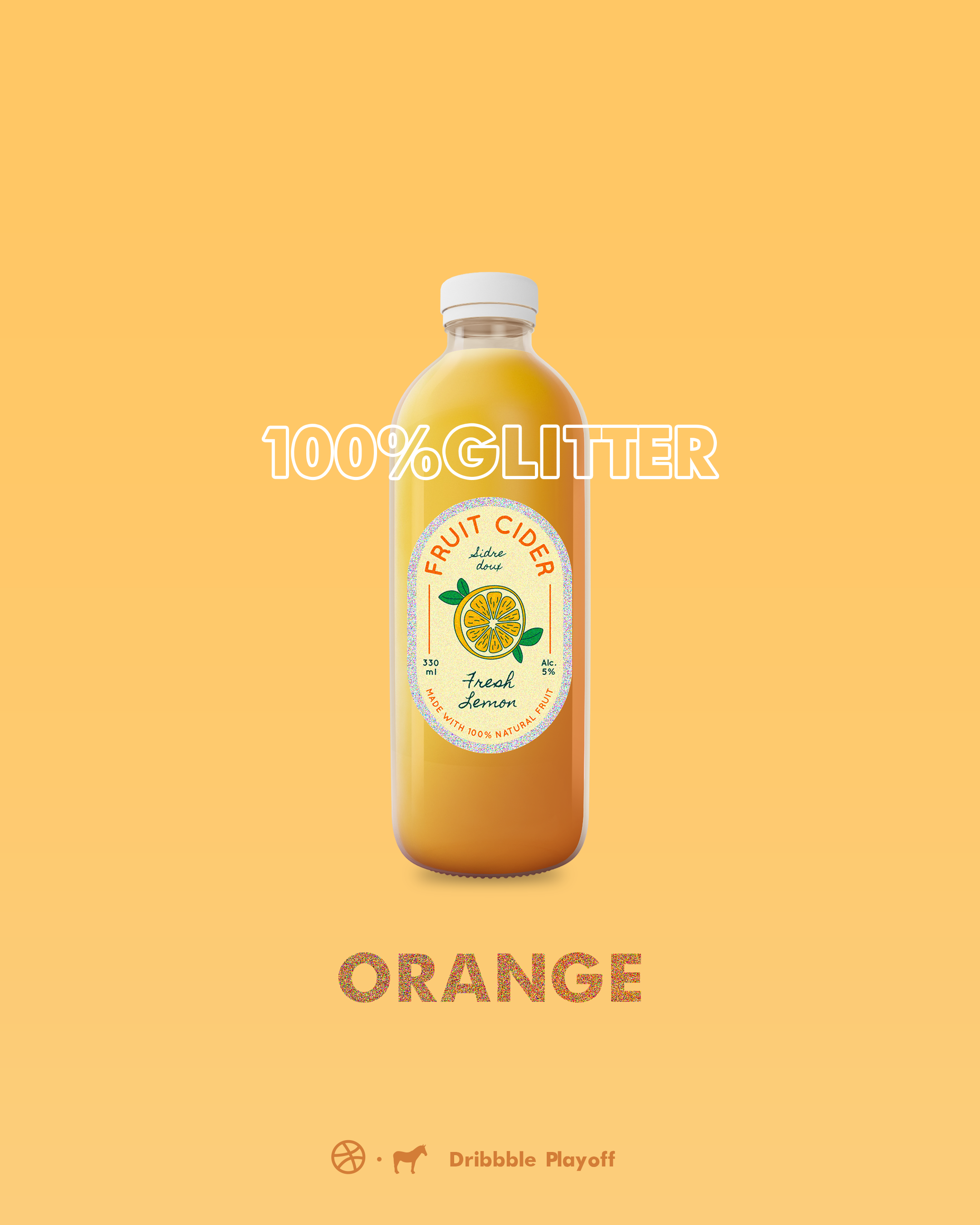 100% Glitter advertisement branding graphic design illustration logo